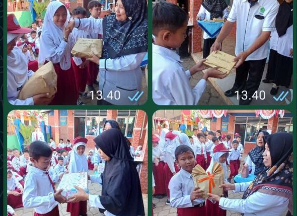 Dewan Guru MIM Grecol Bagikan Hadiah Lomba-lomba HUT RI ke 79